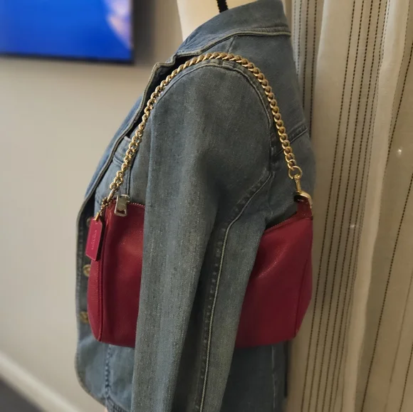 Coach Magenta Leather Crossbody Bag - Picture 2 of 10